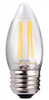 Keystone Technologies Filament B11 Lamp | 5.5W, 2700K or 3000K, E26 Base, Clear Lens, Straight-Tip | KT-LED5.5FB11-E26-9xx-C