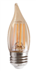 Keystone Technologies, Decorative, LED CA11 Bent-Tip Chandelier Bulb, 5.5 Watt, E26 Base, Amber, KT-LED5.5FCA11-E26-822-A-View Product