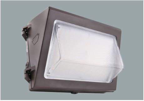 Keystone Technologies, Traditonal Non-Cutoff LED Wall Pack Light | 120W, Multi-CCT, Bronze Housing, Glass Lens | KT-WPLED120-L1-8CSB-VDIM