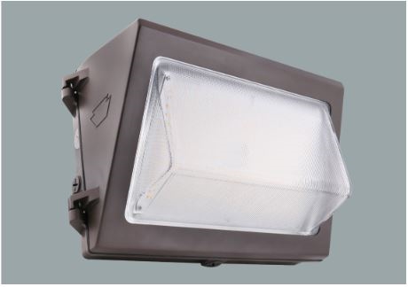 Keystone Technologies, Traditonal Non-Cutoff LED Wall Pack Light | 55W, Multi-CCT, Bronze Housing, Glass Lens | KT-WPLED55-M1-8CSB-VDIM