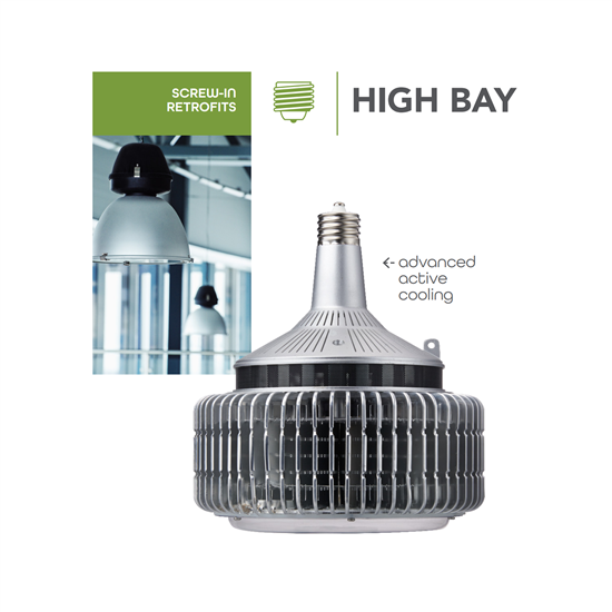 Light Efficient Design, Screw-In High Bay Retrofit, 95 Watt, CCT-Selectable, EX39 Base, Ballast Bypass, 120-277V, LED-8236M345D-View Product