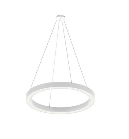 Alphalite, 48" Architectural Design LED Circle Pendant Light | Multi-Watt & Mutli-CCT, 0-10V Dimmable | LIR-48(100/90/80)-8A-WH