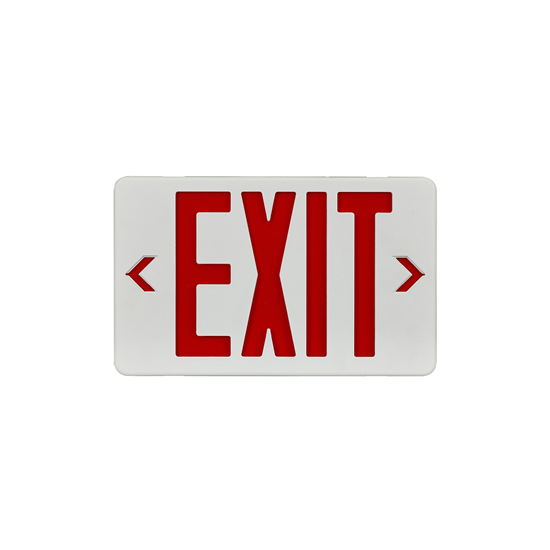 LEDone, LED Exit Sign, 1 Watt, White Housing, Red Lettering, Emergency Battery Backup Included, LOC-EXIT-1WRLW- View Product