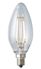 Archipelago LED Filament B10 Chandelier Bulb | 4.5W, E12 Base, 2700K, Clear Lens | LTB10C50027CB **Case of 12**