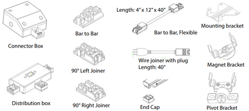 MaxLite Plug-and-Play Light Bar Accessories