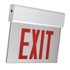 New York Approved Edge Lit LED Exit Sign | Red Letters, 1 or 2 Sided, 6V NiCd Battery Backup | NYELXTEUR-EM