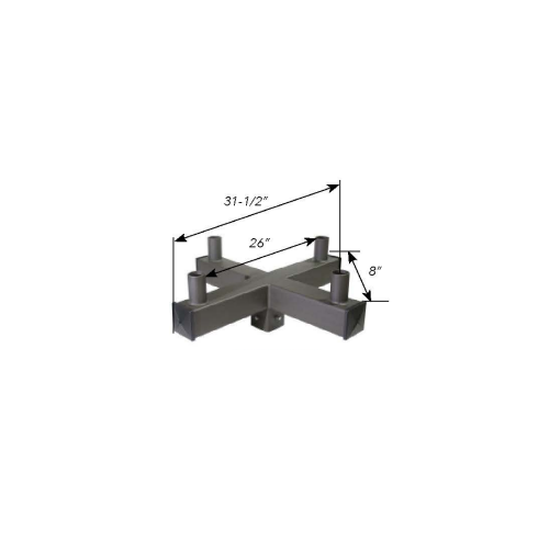 WestGate Square (quad) Vertical Tenon, 4 Inch, 90 Degrees - View Product