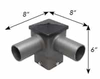 WestGate Square (twin) Horizontal Tenon, 90Âº, Bronze - View Product