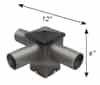 WestGate Square (triple) Horizontal Tenon, 90Âº, Bronze - View Product