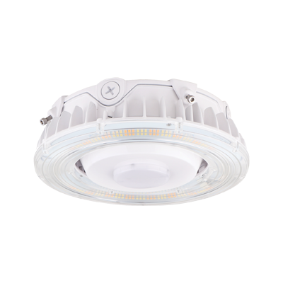 Portor Lighting Round LED Canopy Light | 75W, Multi-CCT, White Finish | PT-CAS1-75W-3CCT