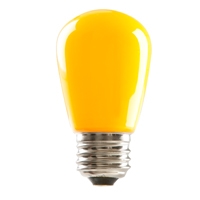 Halco, S14 Yellow LED Sign Lamp | 1.4W, Medium E26 Base, Wet Location Rated | S14YEL1C/LED