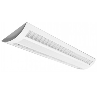 WestGate 4Ft. Suspended LED Louver & Center Basket Up-Down Light | 60W (40W Up,20W Down), 3500K, 0-10V Dimming | SCPP-UD-4FT-60W-35K-D