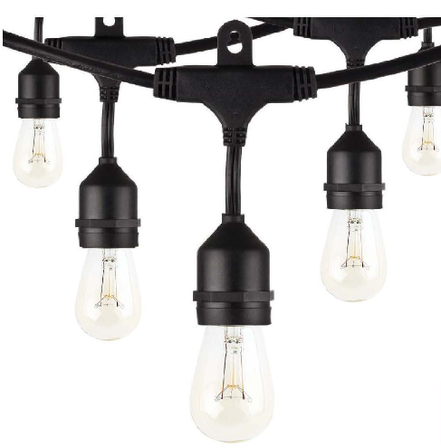 WestGate String Lights | 24Ft, S14 Bulbs ,1W, 2700K, E26 Base| STG-2412-27K