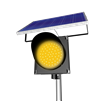 SOLTECH, Flashing LED Solar Traffic Light | Yellow, 3.6W, 3"-4" Diameter Poles, 12Hr. or 24Hr. Modes | STL-BCN-S8D-YL (2 Pack)