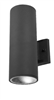 WestGate Wall Mount Cylinder Light, 40 Watt, Multi-Color, Black Finish, WMCL-UDL-MCT-BK-View Product
