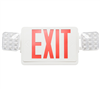 Westgate LED Combination Exit Sign and Emergency Light | Red or Green Letters, White Housing, Long-life NiCd Battery Backup | XT-CL-RW-EM