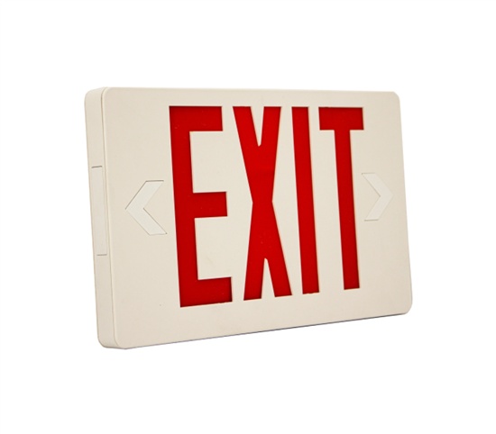 WestGate, Super Slim LED Exit Sign, 1.1 Watt, Red Letter, White Face, 120-277V | XTSL-RW -View Product