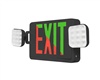 WestGate, LED Exit Sign/Emergency Light Combo, 3.5 Watt Per Head, Red/Green Letter, Black Finish, 120-277V | XTU-CL-RG-EM-BK -View Product