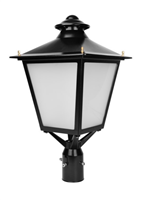 LED Acorn Post Top Area Light for 2" Poles | 120W, 4000K or 5000K, Type V Lens | YR-TP350-W120