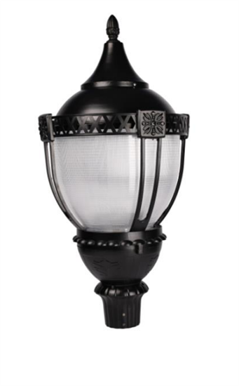 LED Acorn Post Top Area Light for 3" Poles | Multi-Watt (40W,60W,80W), Multi-CCT, Type V Lens | YR-TP498-W80-MTCP