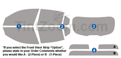 2020 Alfa Romeo Stelvio 4 Door SUV Window Tint Kit