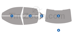 2020 Audi RS3 4 Door Sedan Window Tint Kit