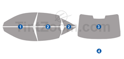 2021 Audi S6 4 Door Sedan Window Tint Kit