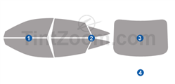 2020 Audi A6 4 Door Sedan Window Tint Kit