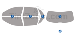 2020 Audi Q3 4 Door SUV Window Tint Kit