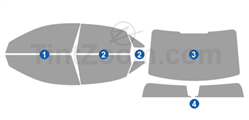 2024 Audi RS3 4 Door Sedan Window Tint Kit