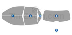 2024 Audi Q2 4 Door SUV Window Tint Kit