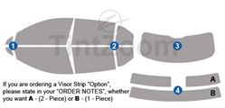 2020 Cadillac XT4 SUV Window Tint Kit