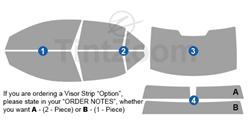 2023 Cadillac CT4 Sedan Window Tint Kit