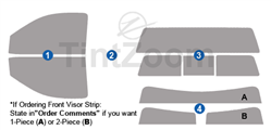 2024 Chevrolet Silverado 1500 2 Door Standard Cab Precut Tint Kit
