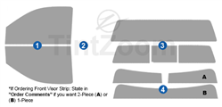 2023 GMC Sierra 3500 2 Door Standard Cab Window Tint Kit