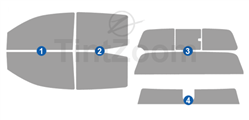 2024 Chevrolet Colorado 4 Door Crew Cab Precut Tint Kit