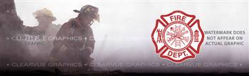 Zero Visibilty w/ Cross Fire Fighter Rear Window Graphic