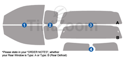2023 Ford Ranger 2 Door Extended Cab Window Tint Kit
