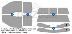 2022 Ford F150 2 Door Extended Cab Window Tint Kit