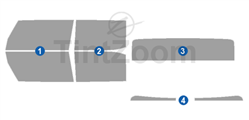 2023 GMC Hummer EV 4 Door Crew Cab Window Tint Kit