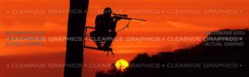 Sunset Stand Hunting Rear Window Graphic