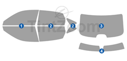 2022 Honda Civic 4 Door Sedan Window Tint Kit