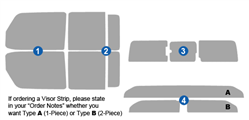 2022 Jeep Gladiator 4 Door Crew Cab Window Tint Kit