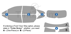 2020 Lexus RX 350L 4 Door SUV Window Tint Kit