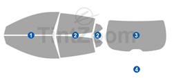 2021 Mazda 3 4 Door Hatch Window Tint Kit