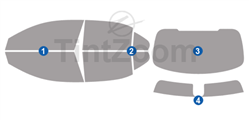 2022 Mercedes A Class 4 Door Sedan Window Tint Kit