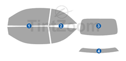 1999-2003 Mercedes CLK CLASS 2 Door Convertible Window Tint Kit