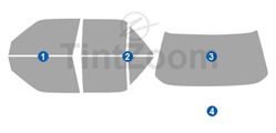 1994-1995 Mercedes E CLASS 4 Door Sedan Window Tint Kit