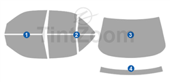 1996-2002 Mercedes E CLASS 4 Door Sedan Window Tint Kit