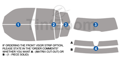 2011 Mercedes GLK CLASS 4 Door SUV Window Tint Kit